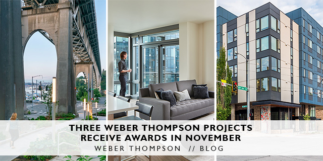 Weber Thompson receives three awards in November