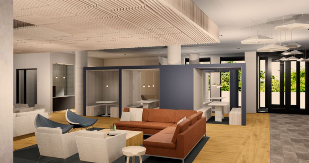 Trailside interiors Study Cubes rendering