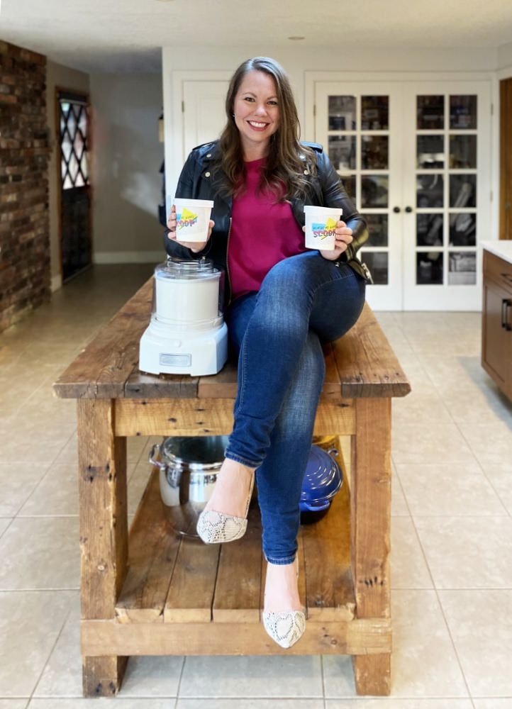 Monica Knapp with ice cream photo