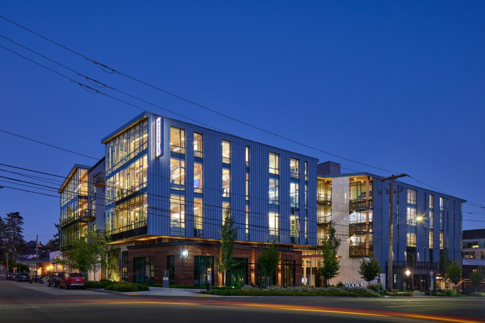 photo of 35 stone at dusk from the northwest corner