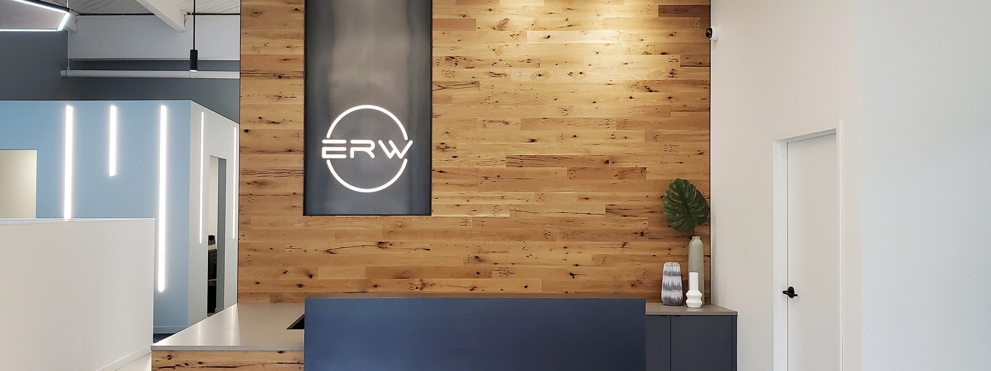 Photo of reception desk at the ERW Showroom