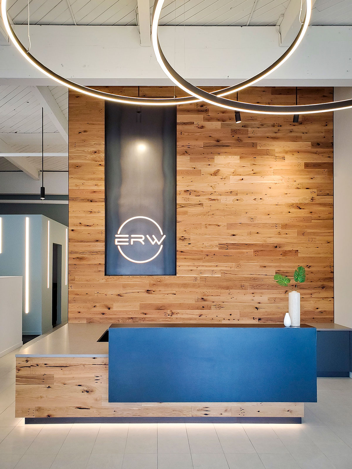 Photo of reception desk at the ERW showroom