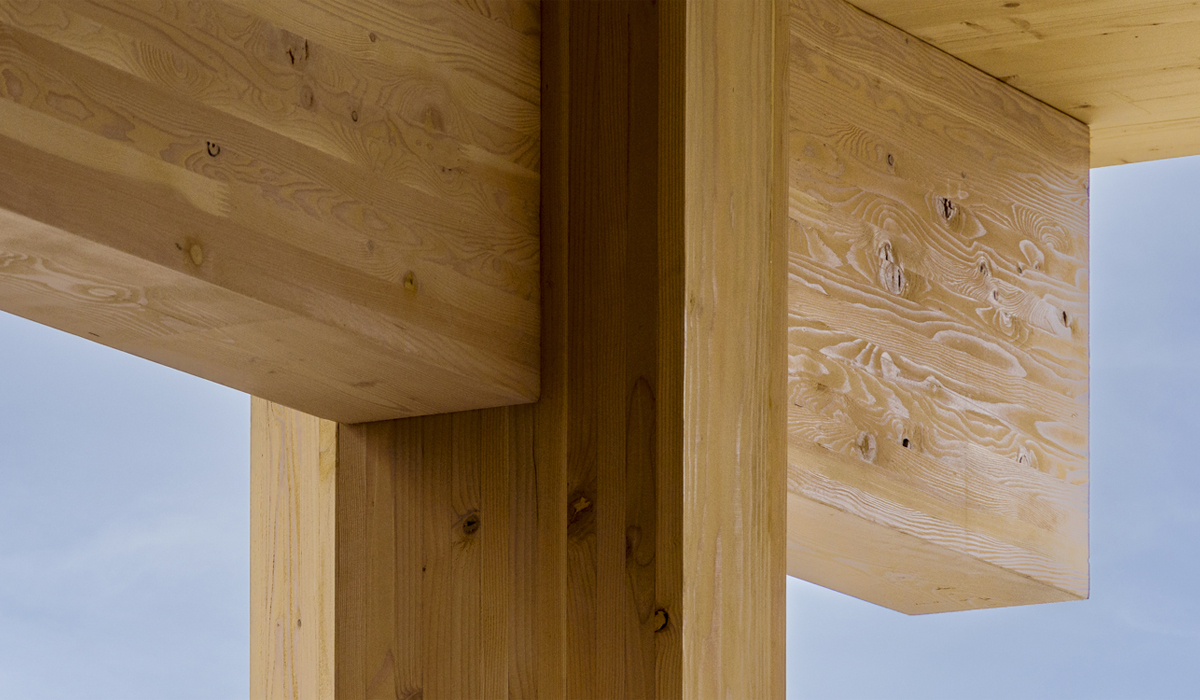 Photo of mass timber at Northlake Commons