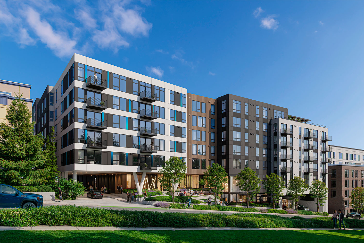 rendering of versant bellevue on a sunny day