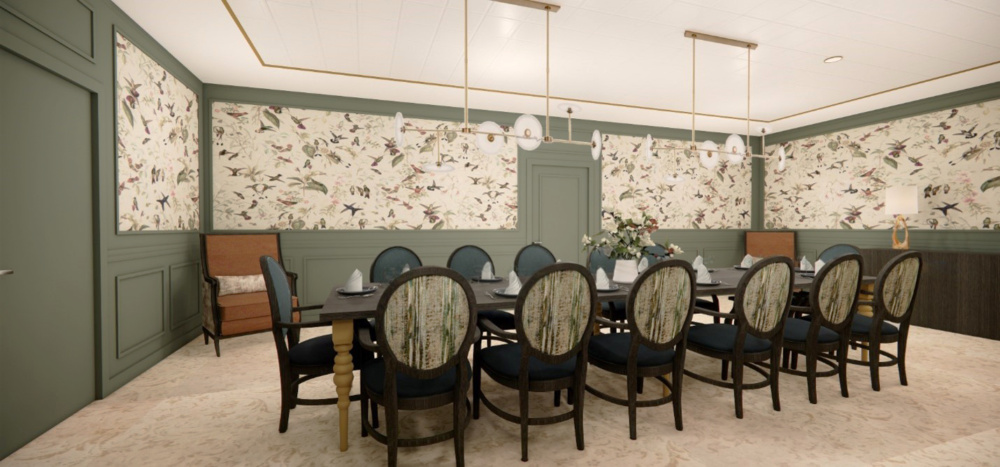 Rendering of Aljoya Mercer Island's Private Dining Room